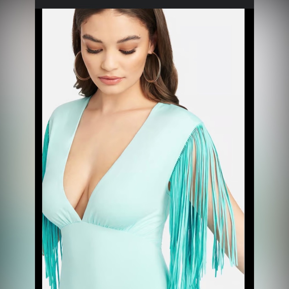 BEBE Fringe dress